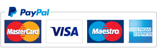 PayPal, Mastercard, Visa, Maestro and American Express accepted